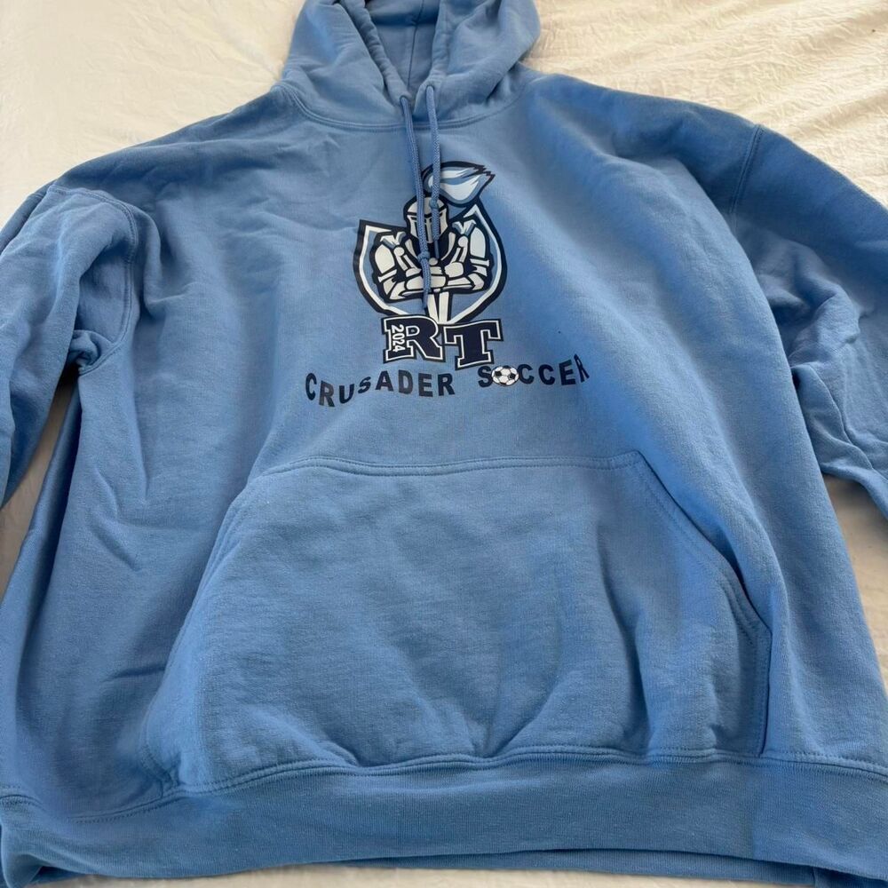 ADIDAS Soccer Colombia Navy White XLarge Sweatshirt Unisex Men's Blue Hoodie